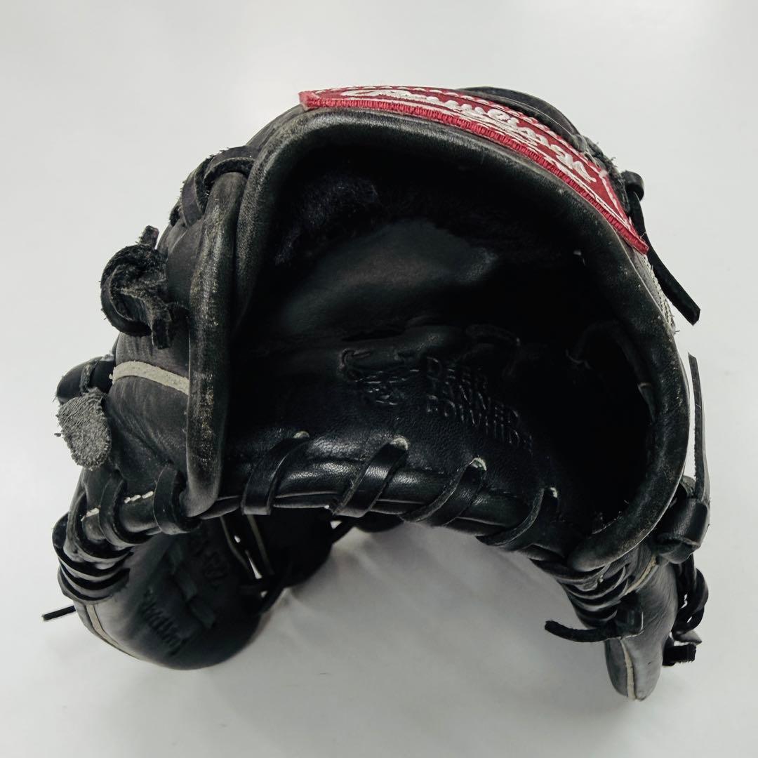 む*x様 【美品】Rawlings 黒レザーグローブ　右投げ　外野用？