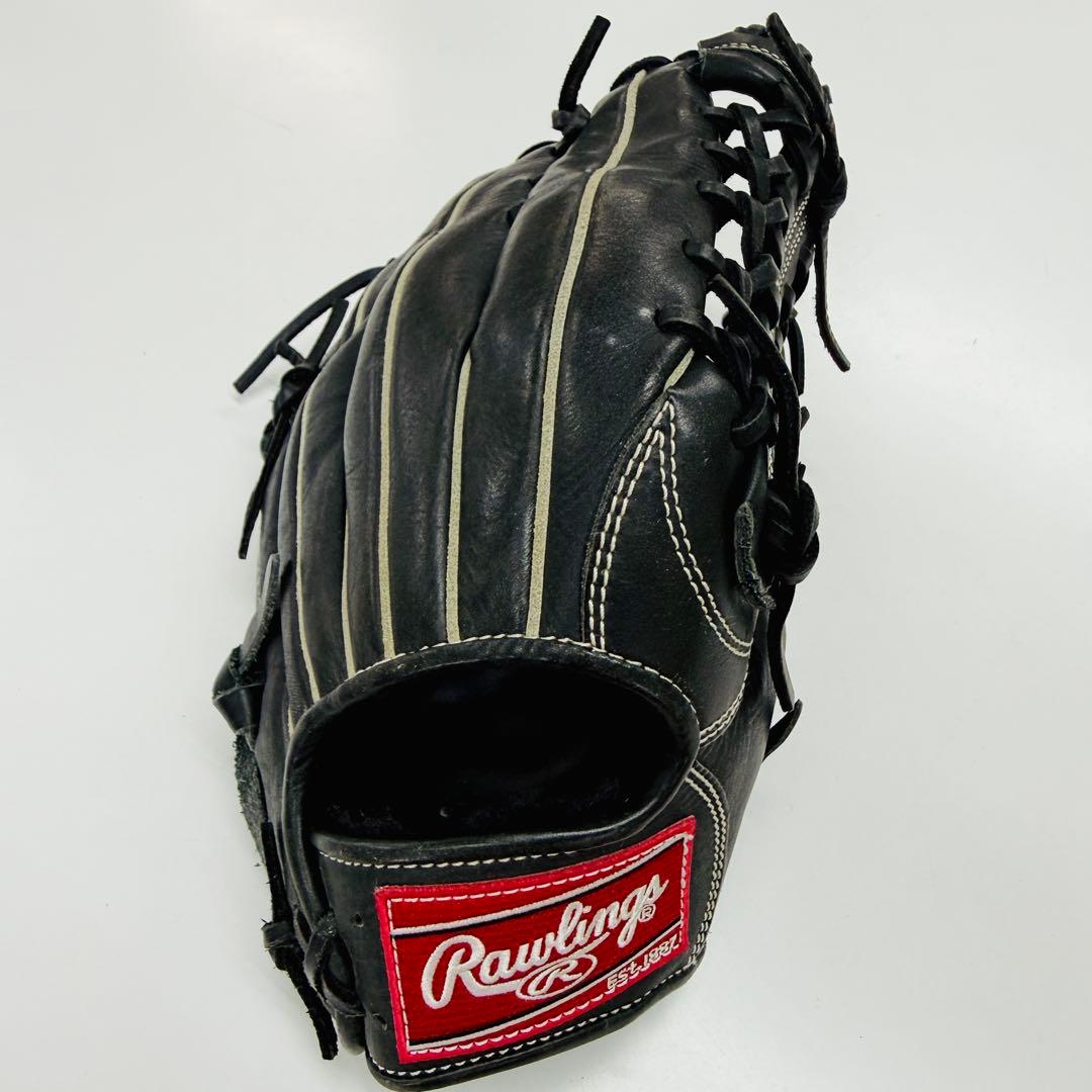 む*x様 【美品】Rawlings 黒レザーグローブ　右投げ　外野用？