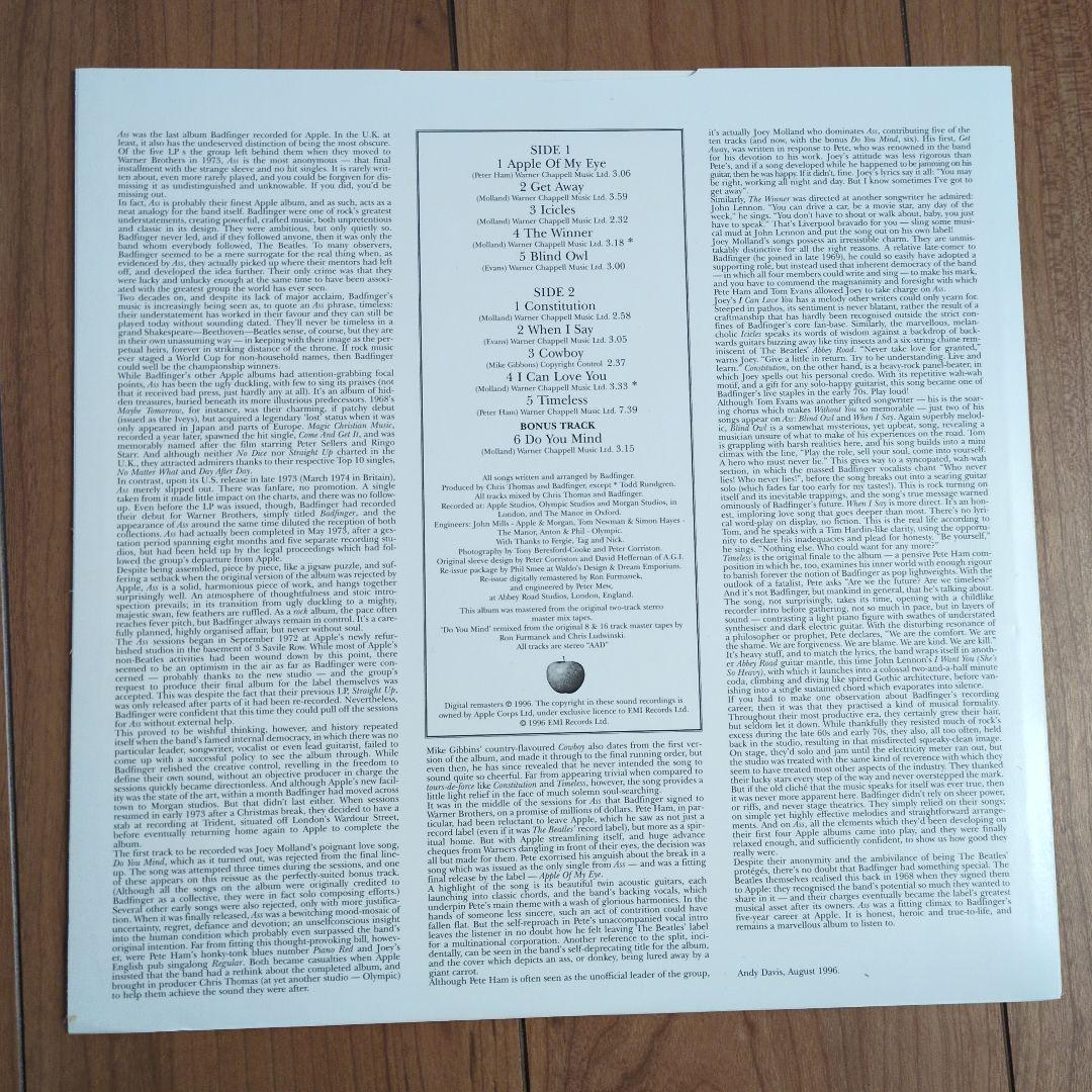 美品 UK盤 Badfinger Ass バッドフィンガー レコード