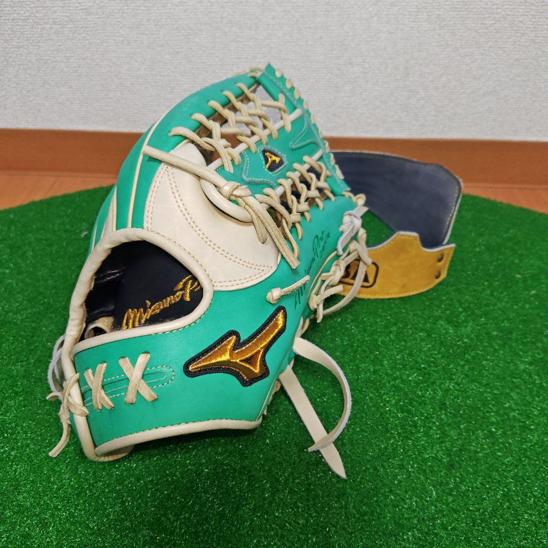 ミズノプロ 軟式 外野手用 オーダー グローブ 野球 ハガジャパン 耕作印 袋付