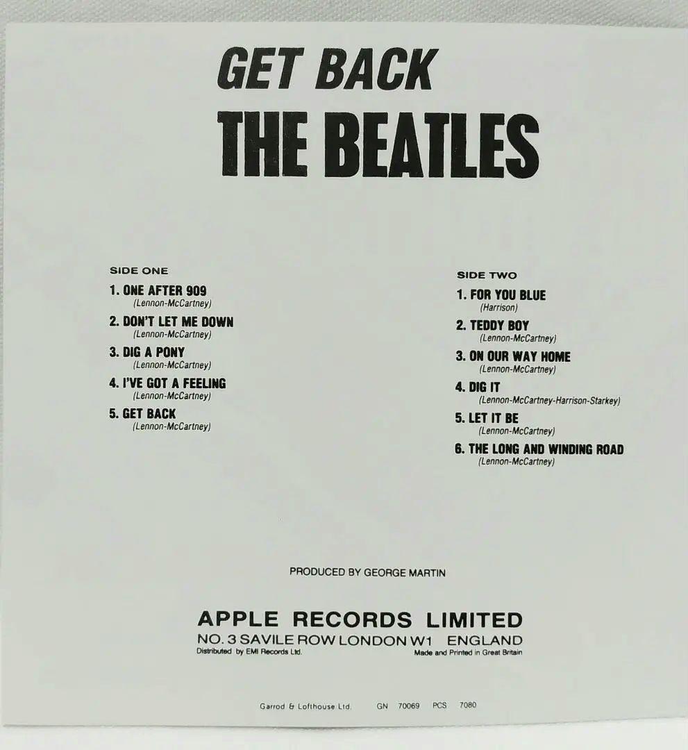 ビートルズBEATLES♣ゲットバックCDアップルP7480032 ORG11曲