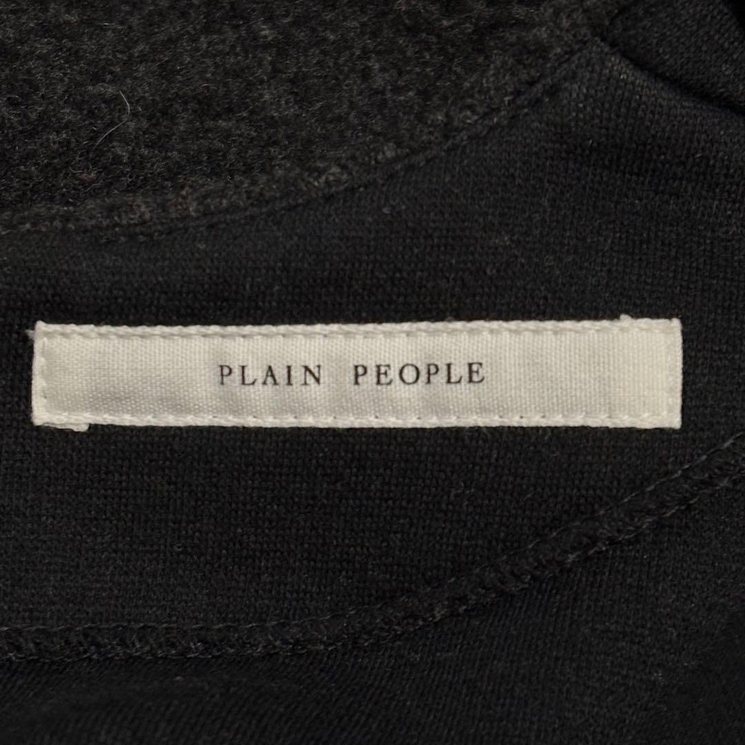 ku様 PLAIN PEOPLE ウールダブルジャージオーバーシルエットドレス