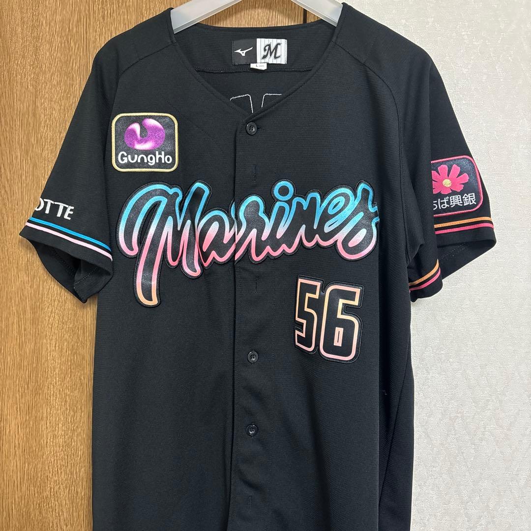 千葉ロッテマリーンズ　中森俊介　ブラックサマーユニフォーム　BSW