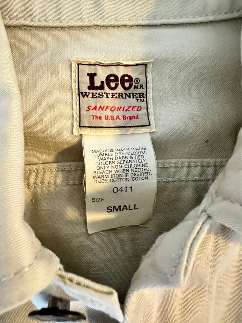 Lee ウエスターナー コットンサテン ジャケット S アイボリー