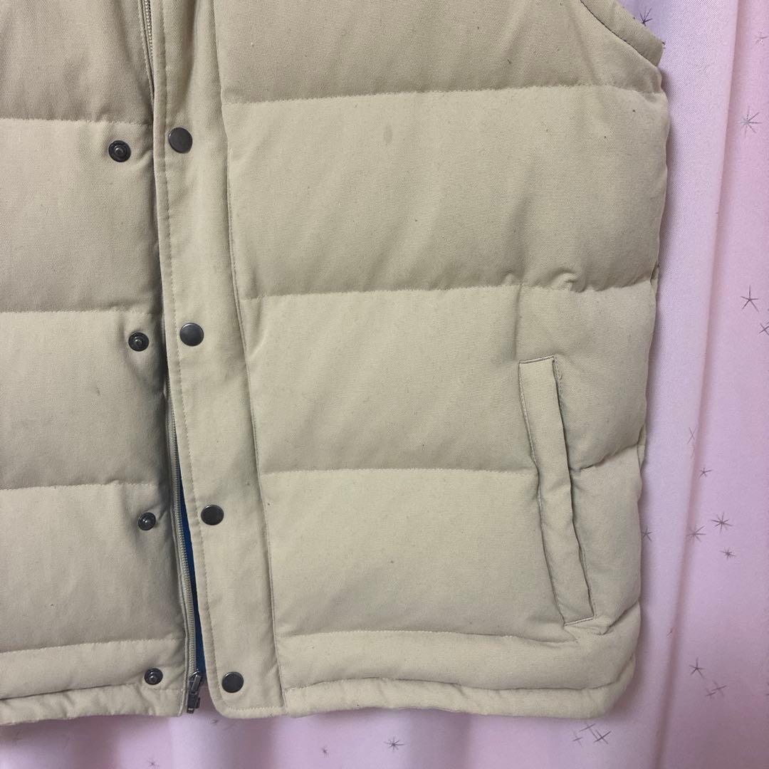 patagonia ダウンベスト Lサイズ ネイビー/ベージュ