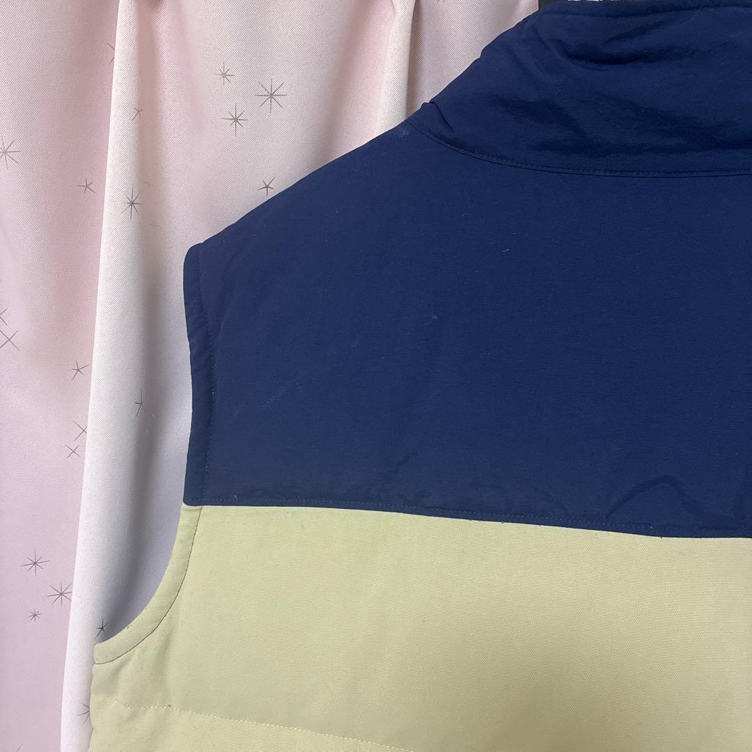 patagonia ダウンベスト Lサイズ ネイビー/ベージュ