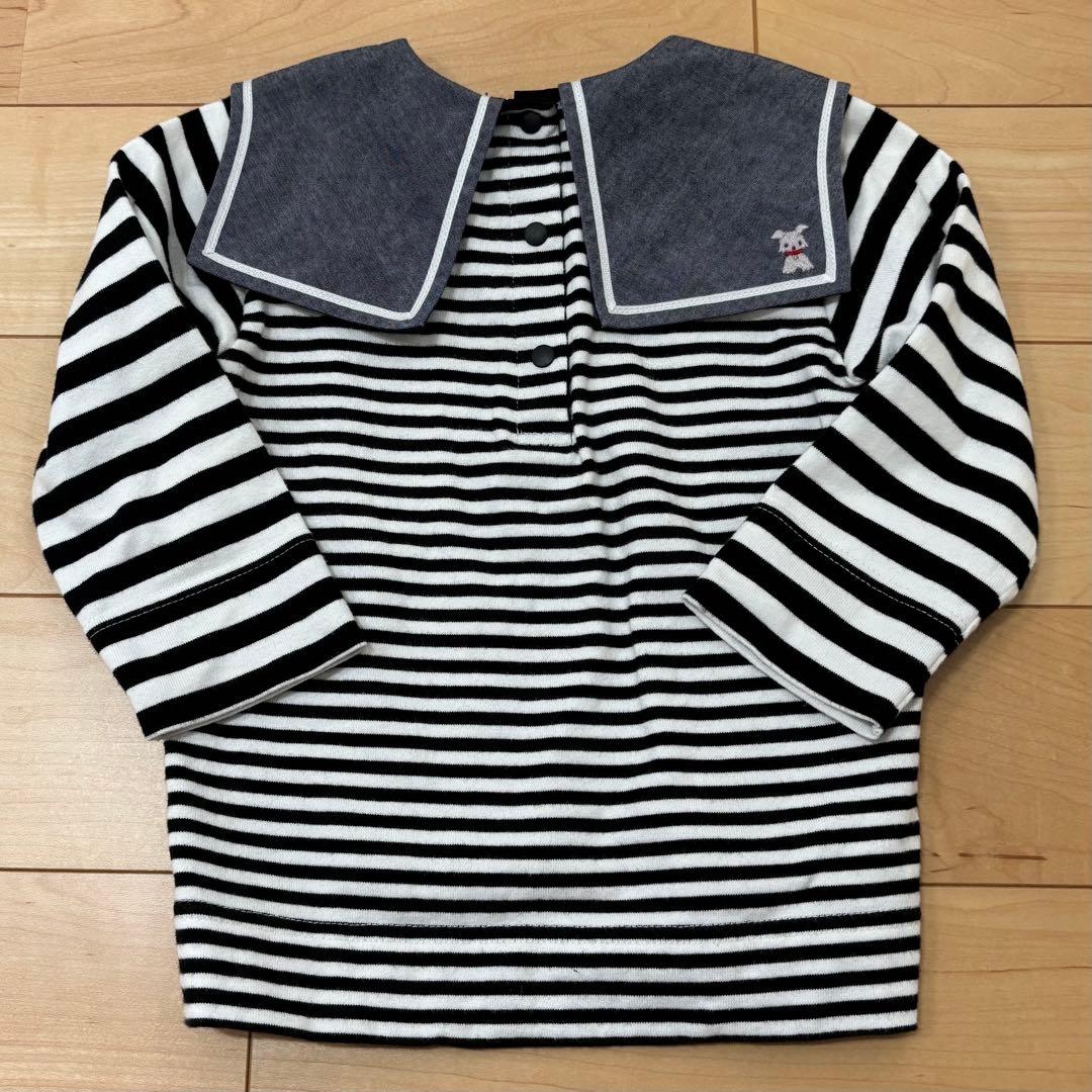 familiar ファミリア ロングTシャツ セーラー 襟 90cm