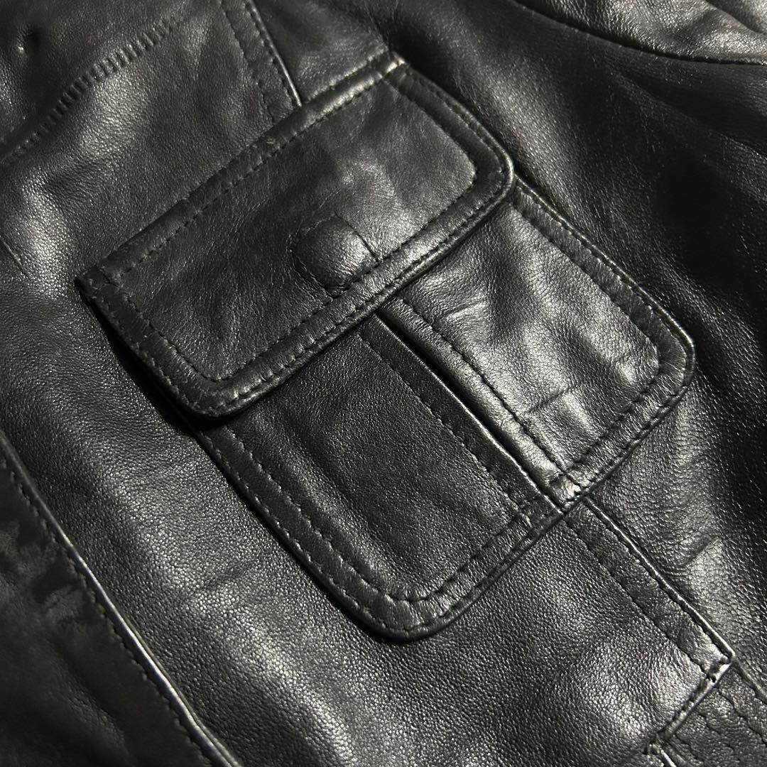 ジャケット・アウター 00s archive leather jacket y2k darkwear