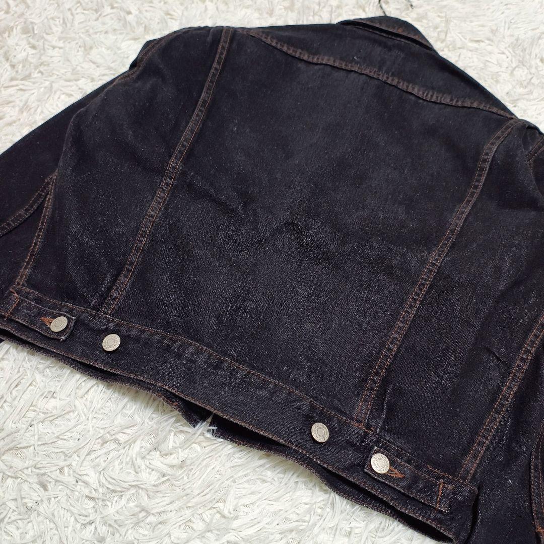 90s Wrangler BLACK DENIM JACKET 日本製 短丈
