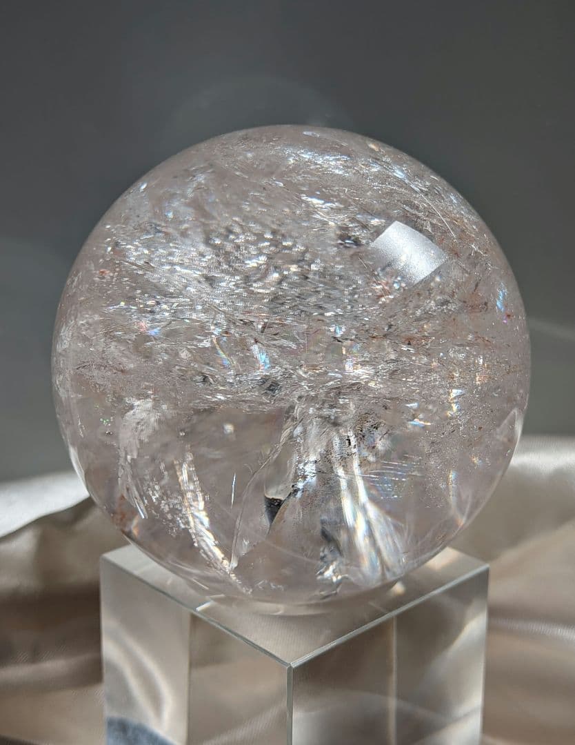 大玉7.9cm❣️最高品質✨️天然石ピンクアゼツライト　スフィア　丸玉【新入荷】