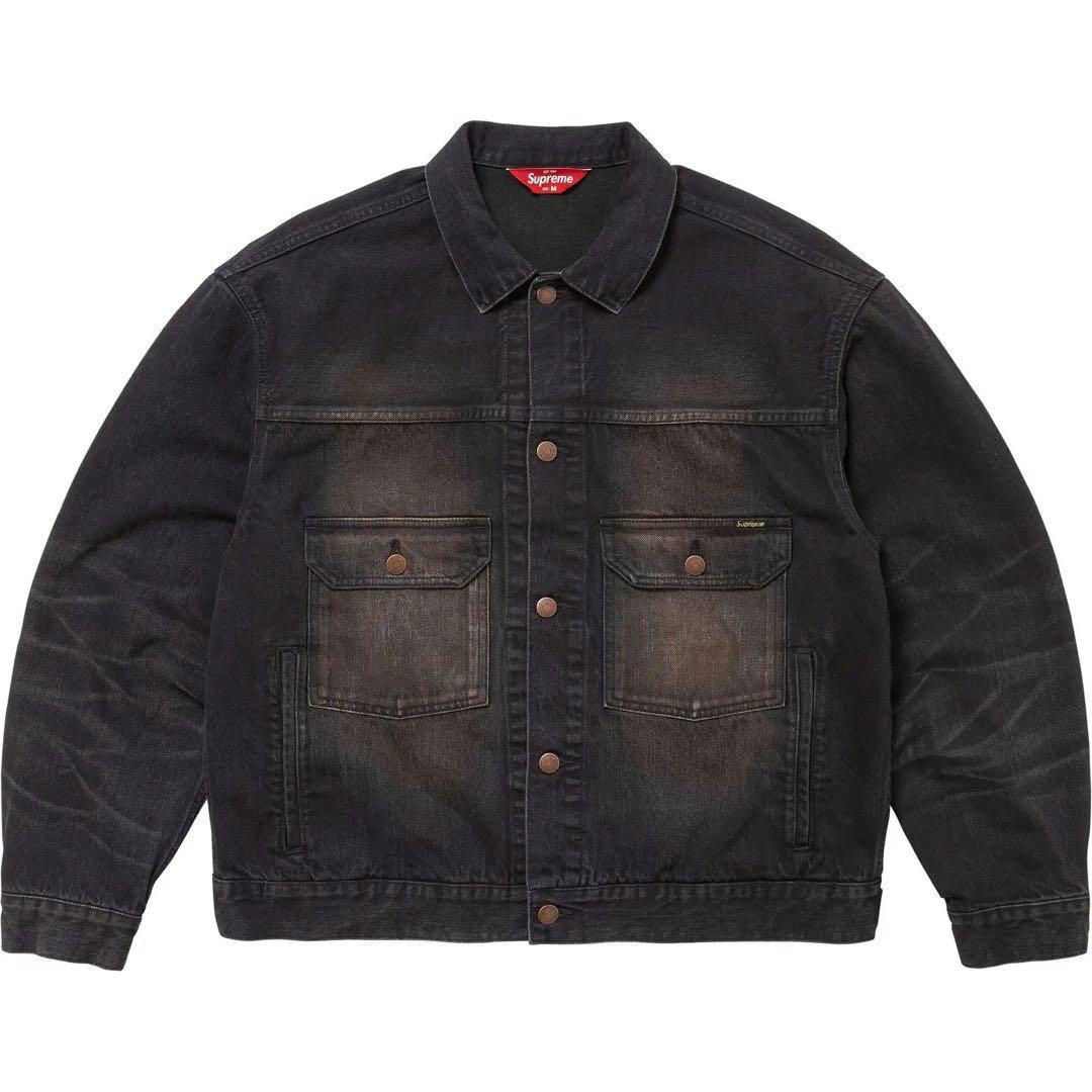 ジャケット・アウター Supreme Distressed Selvedge Trucker L