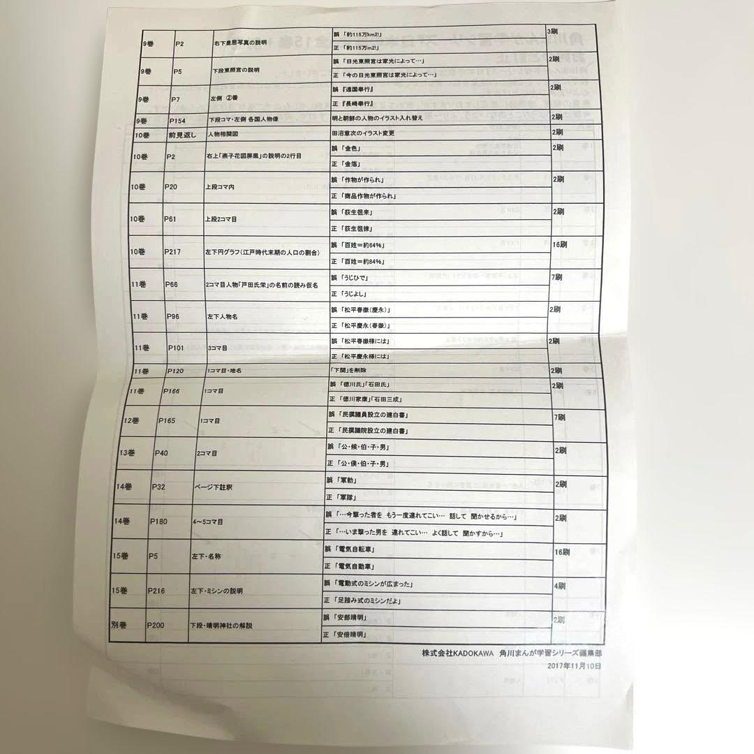 日本の歴史 全15巻セット 角川まんが学習シリーズ+おもしろ歴史ずかん