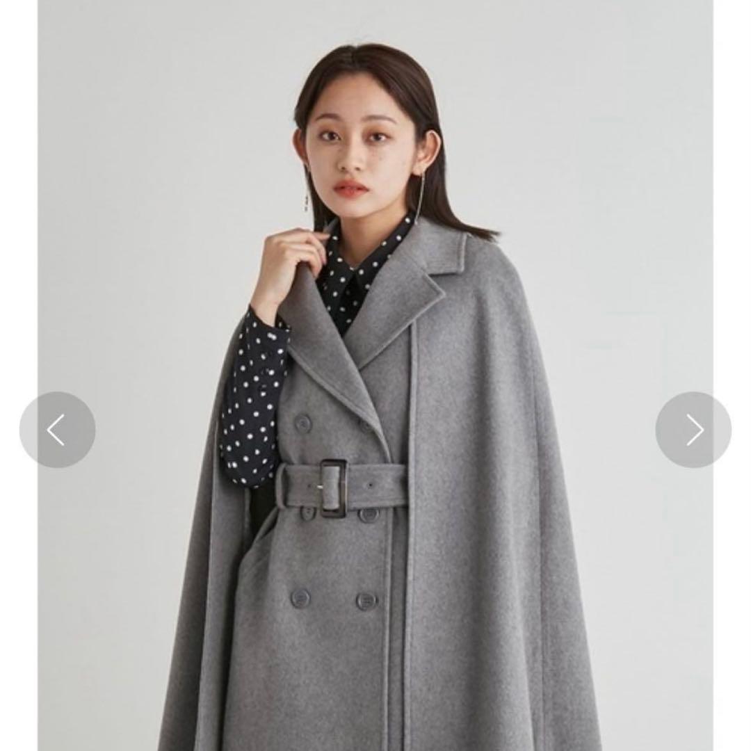 【美品】LILY BROWNリリーブラウン　ミドル丈ケープコート