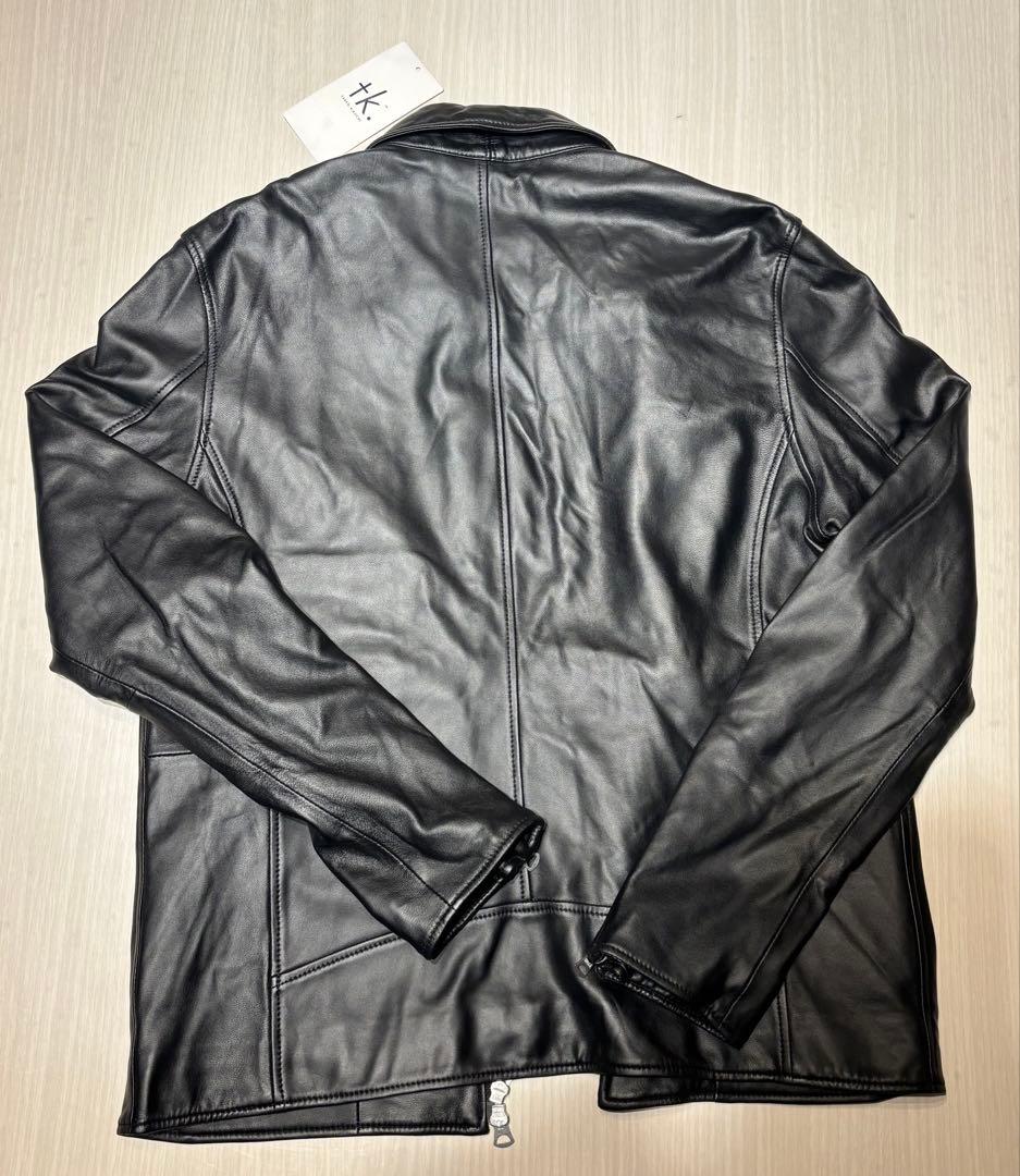 タケオキクチ ラムレザージャケット ライダース 黒 170-52104 【L】