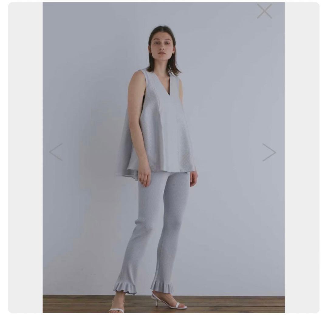 美品✨LE PHIL 23SS シアー ジャガード ジレ ブラウス シルク混