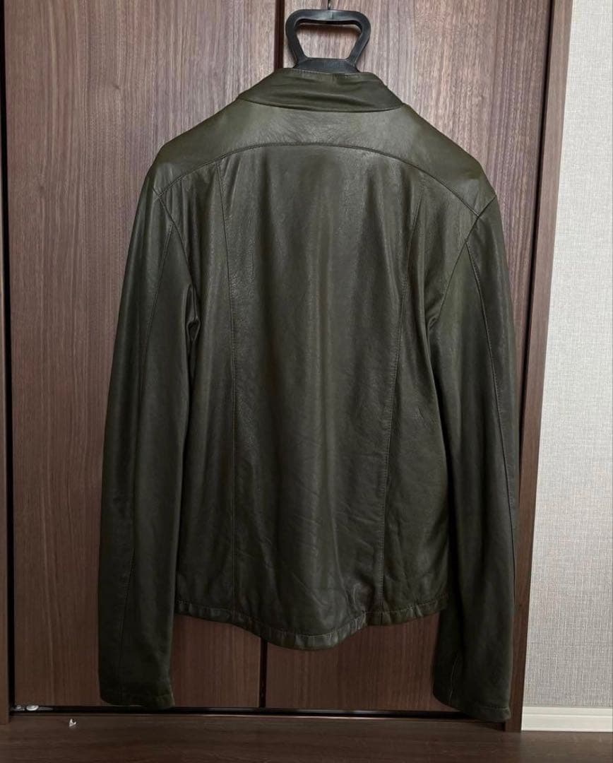 美品 ジョルジオブラット シングルライダース レザージャケット 48