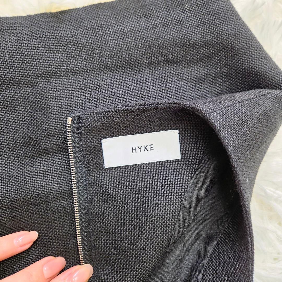 HYKE Linen cropped top クロップド リネン ベスト