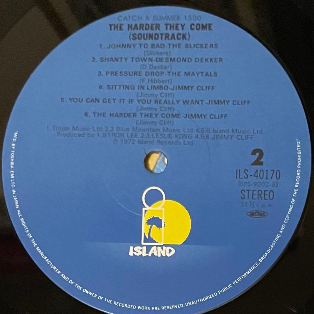 希少帯付き国内盤　ザ・ハーダー・ゼイ・カム　オリジナルサウンドトラックレコード
