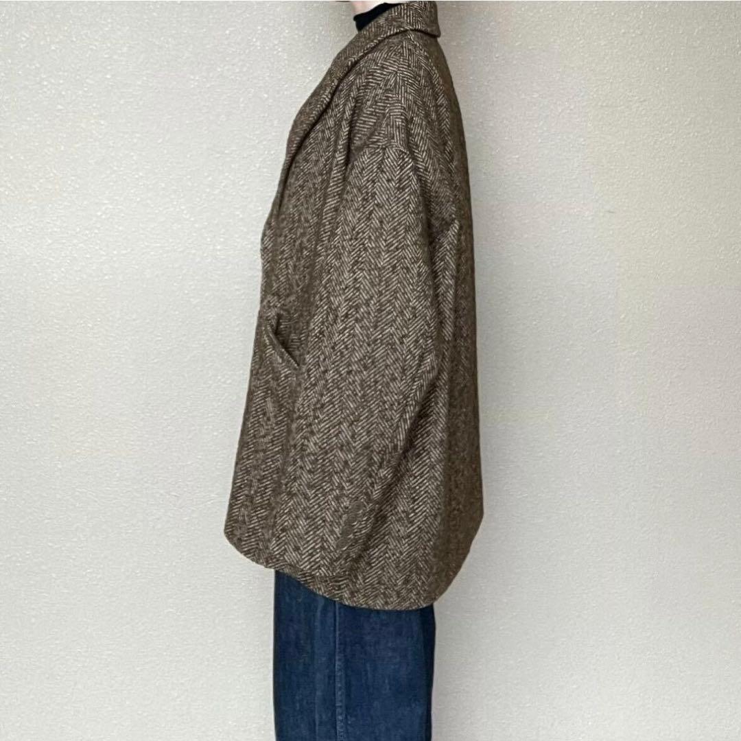 & DROBE ヘリンボーン ジャケット コート