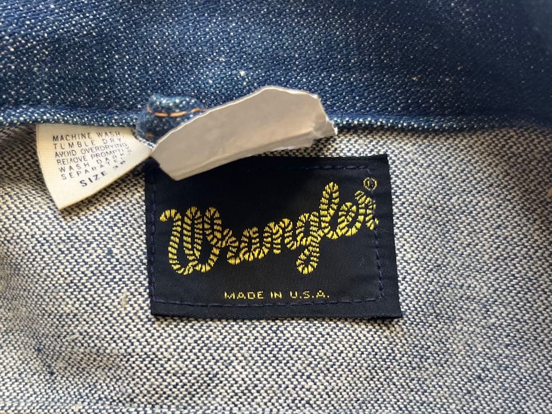 超希少 USA製70s Wrangler 124MJ デニムジャケット デッド
