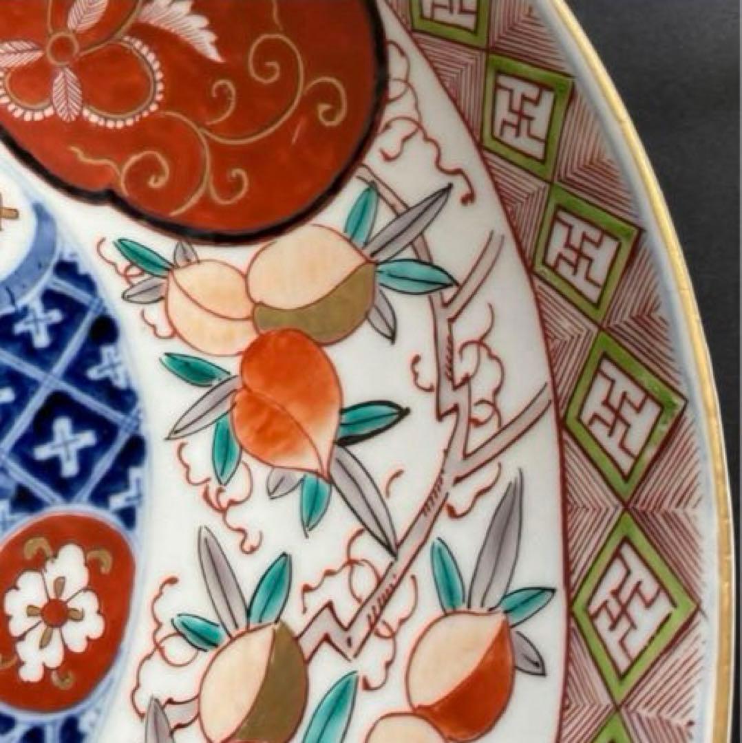 大皿 伊万里焼 大明萬歴年製 31cm 骨董品