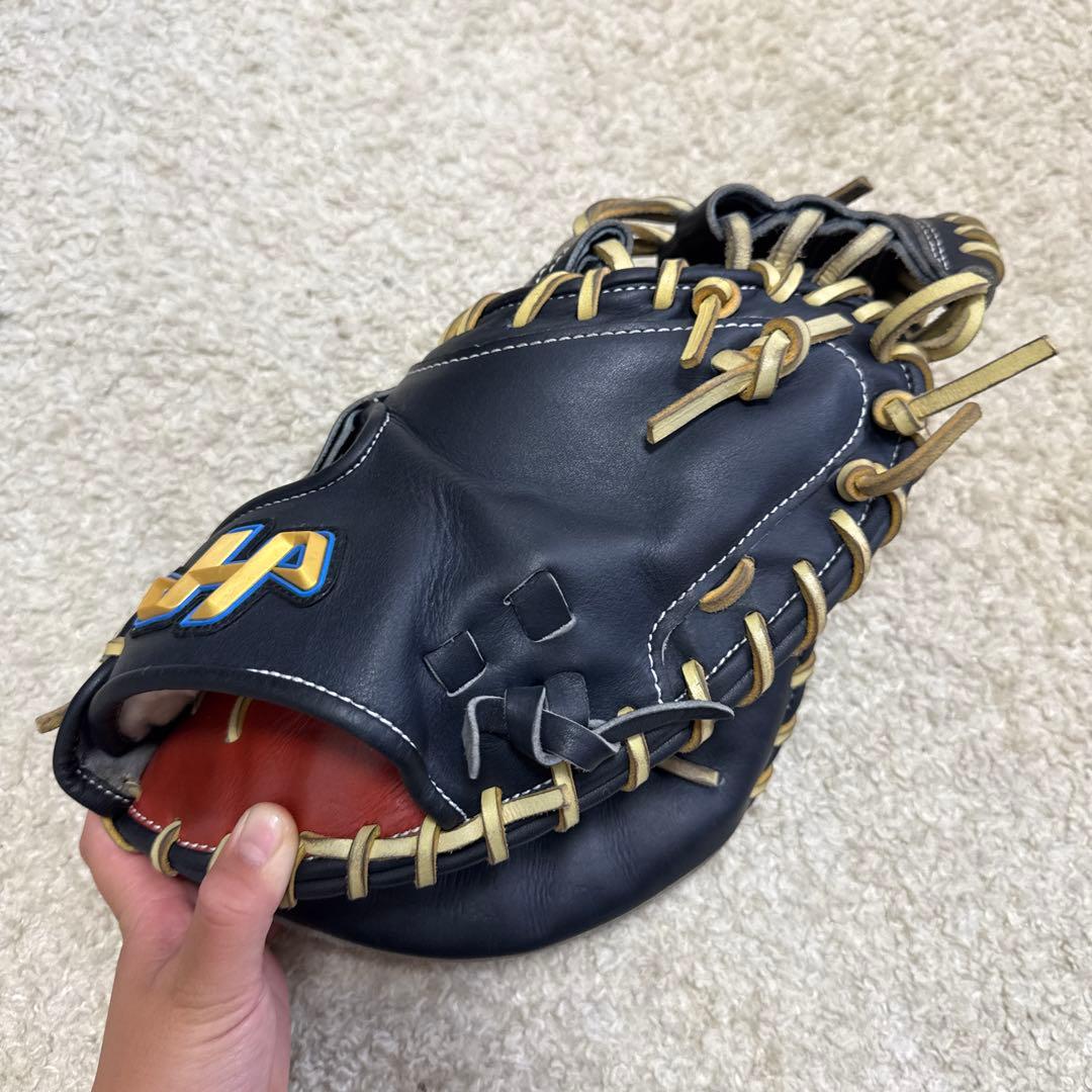 【送料込み】硬式キャッチャーミット　ネイビー　キャメル