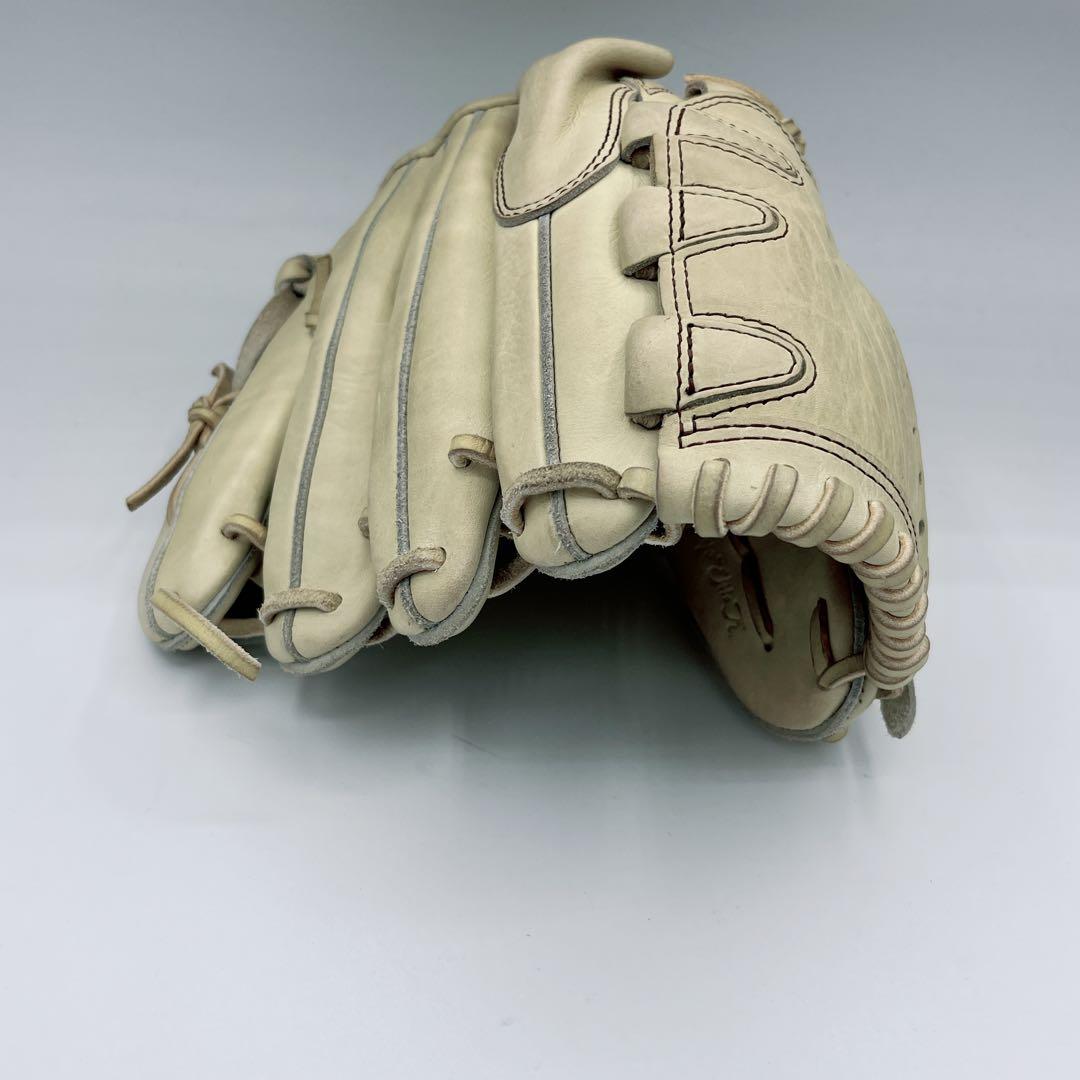 Mizuno Pro 軟式グローブ 22モデル投手用 クリーム色 収納袋付き　左
