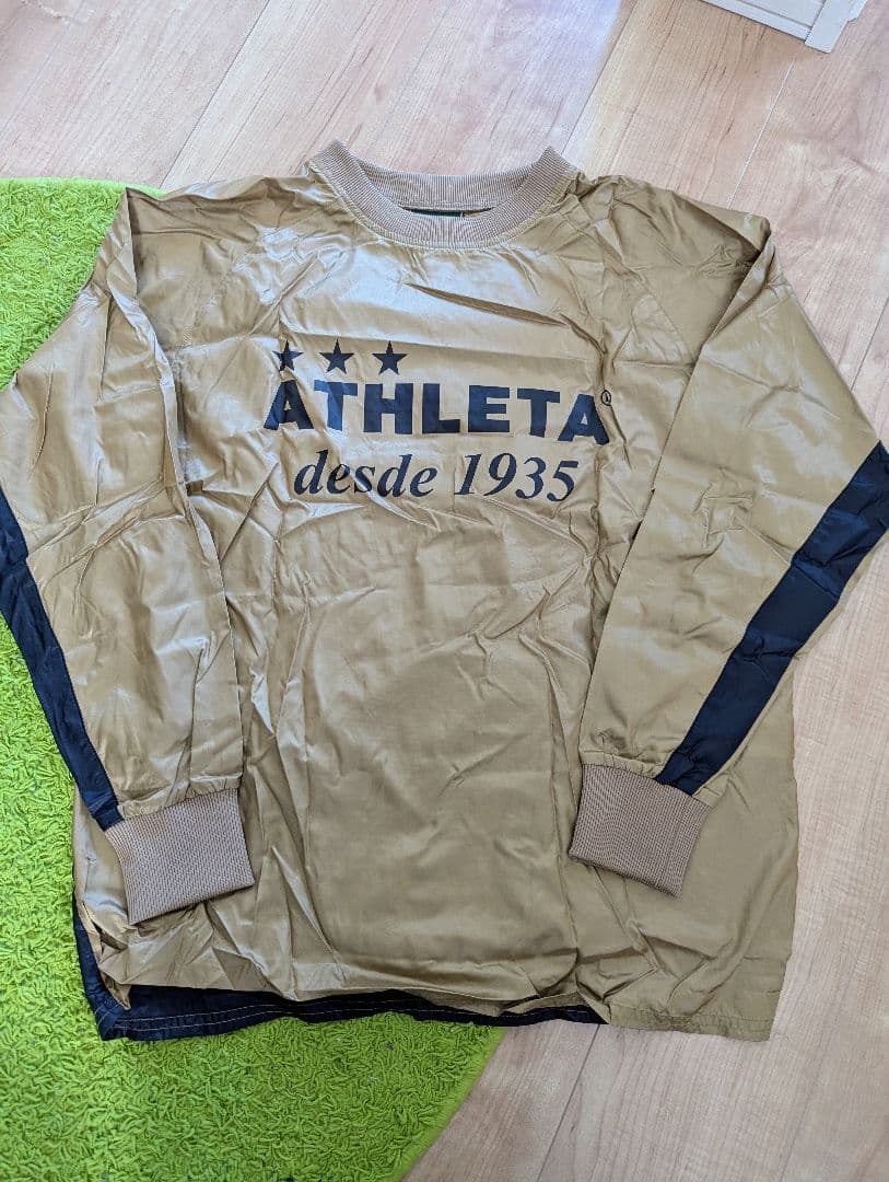 未使用【ATHLETA】ピステセットアップ◆ M◆ ベージュゴールド