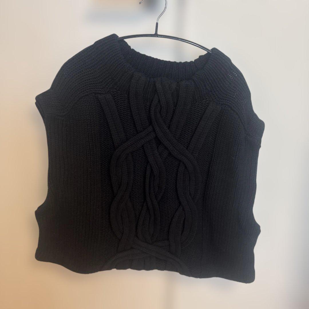【美品】maison de Dolce.ケーブル編み ニットベスト