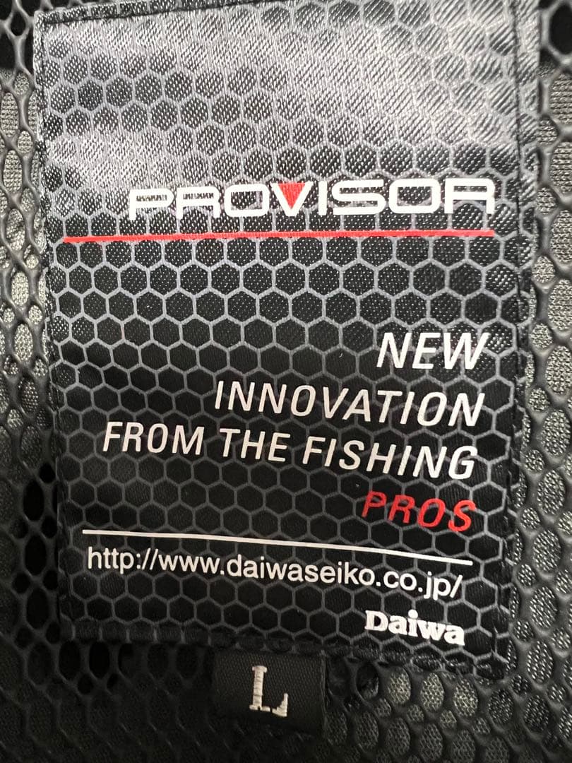 ダイワ PROVISOR フィッシング用 ライフジャケット 黒×オレンジ
