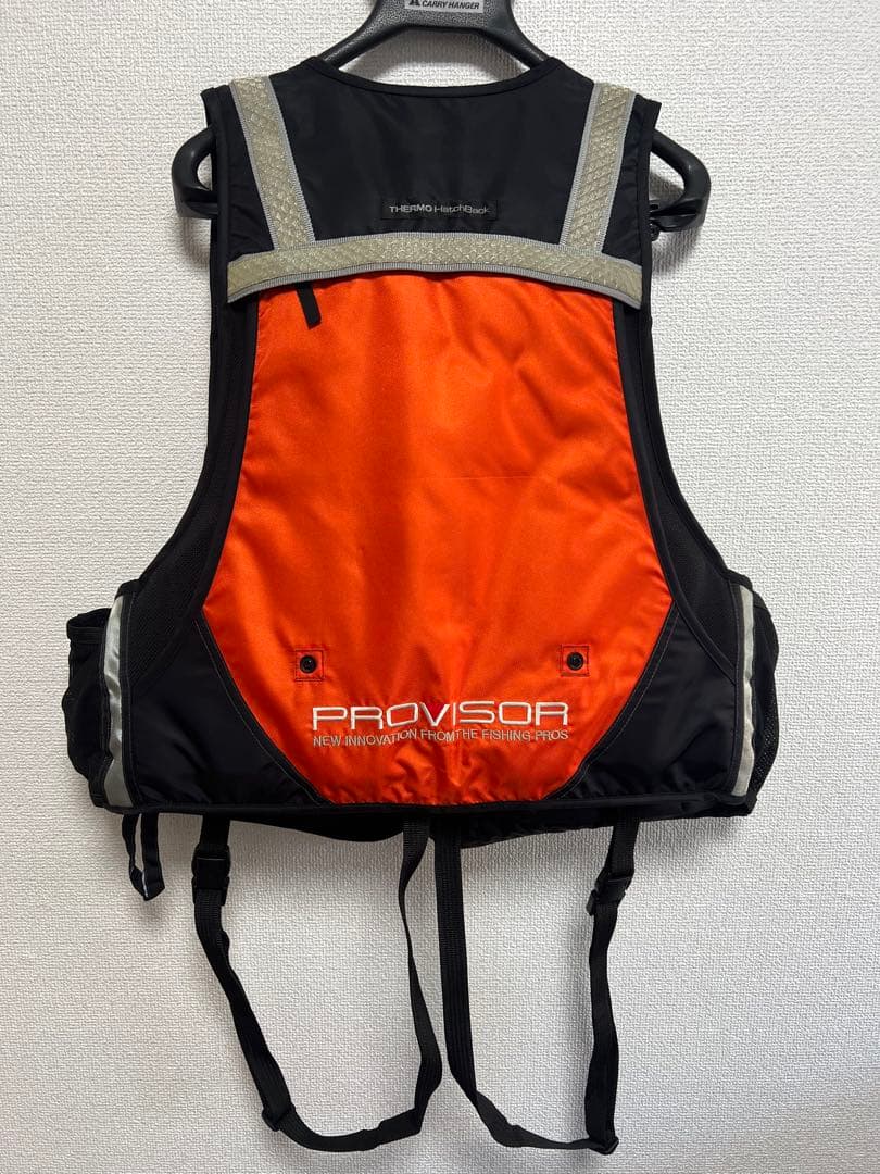 ダイワ PROVISOR フィッシング用 ライフジャケット 黒×オレンジ