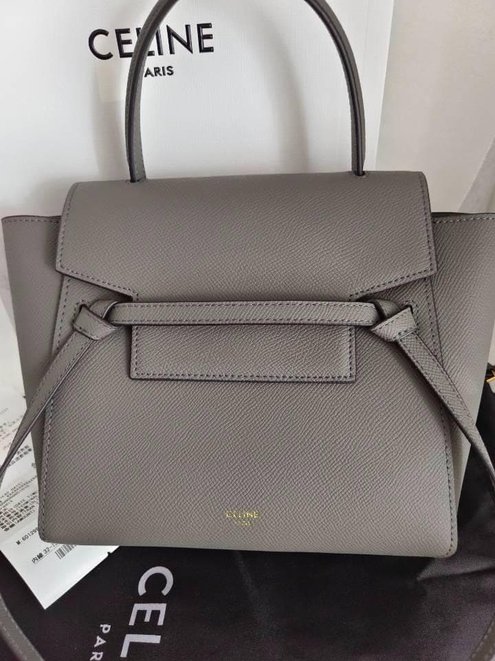 美品 C﻿E﻿L﻿I﻿N﻿E グレー ショルダーバッグ