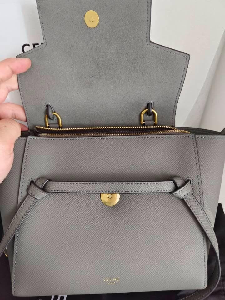 美品 C﻿E﻿L﻿I﻿N﻿E グレー ショルダーバッグ