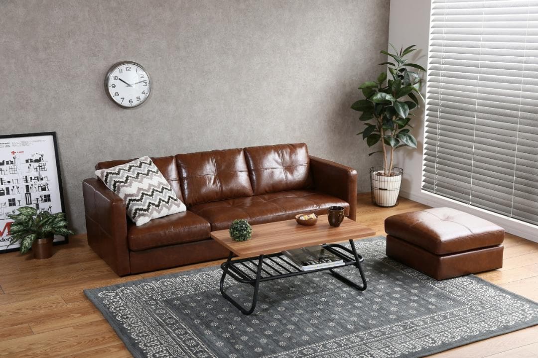 《新品・送料無料》Carlos 3人掛 カウチソファ