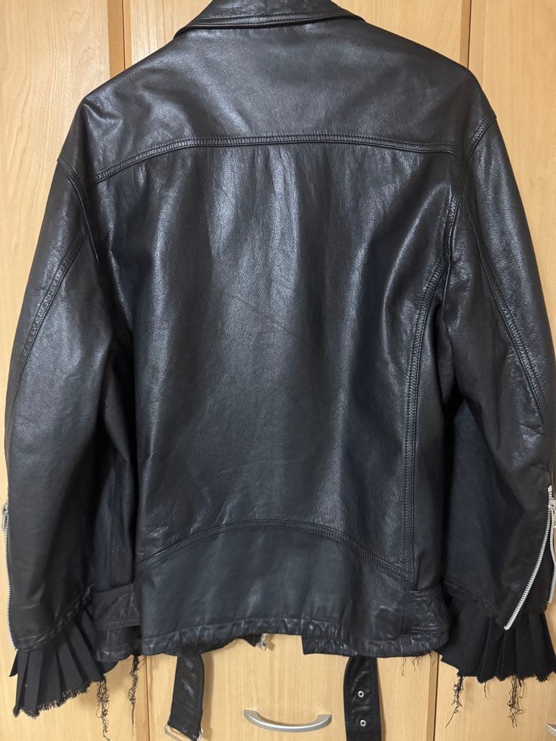 マダラニンゲンOVERSIZED LEATHER BIKERS JKT