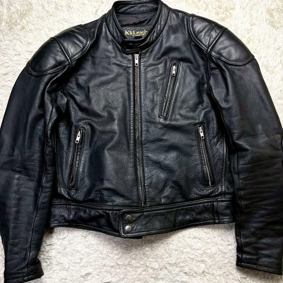 ◆入手困難/美品◆KADOYA シングルライダース パテッド レザージャケット