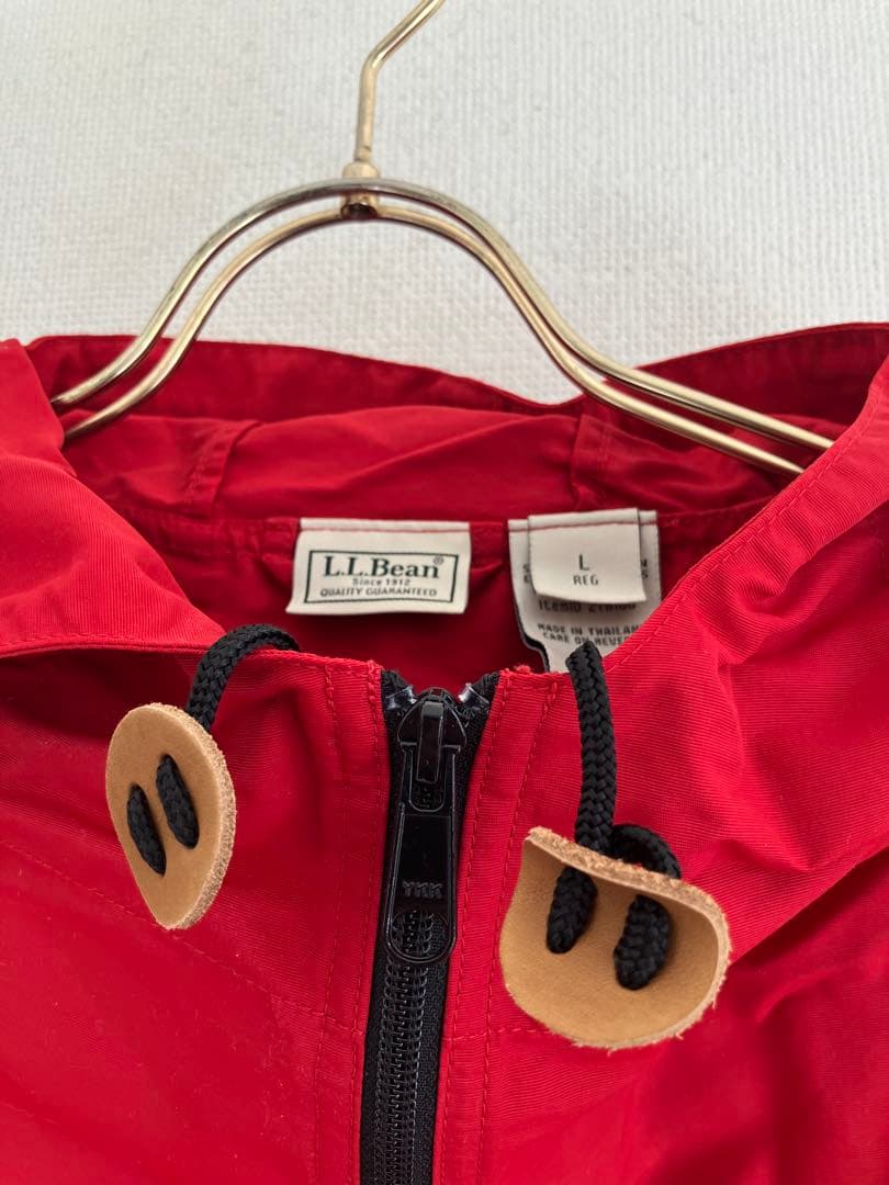 90s L.L.Bean パッカブル ナイロン アノラックパーカー レッド　赤