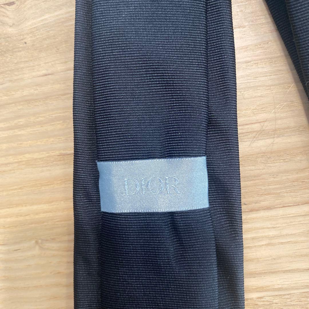 美品　DIOR ネクタイ　ワンポイントロゴ　黒
