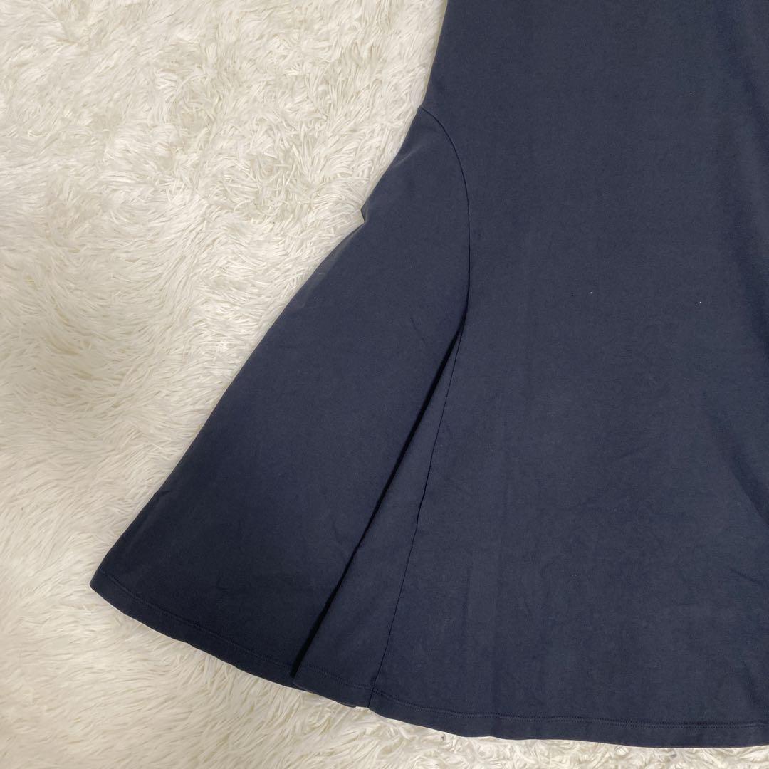 メゾンキツネ POLO DRESS ポロワンピース キツネワッペン刺繍 ネイビー