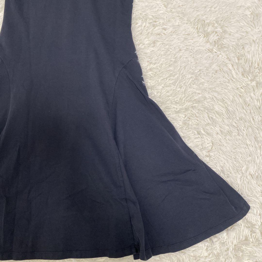 メゾンキツネ POLO DRESS ポロワンピース キツネワッペン刺繍 ネイビー