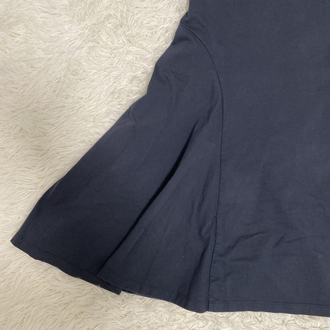 メゾンキツネ POLO DRESS ポロワンピース キツネワッペン刺繍 ネイビー
