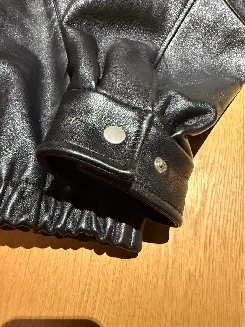 ジャケット・アウター ssstein MOUTON COLLAR LEATHER ZIP JACKET