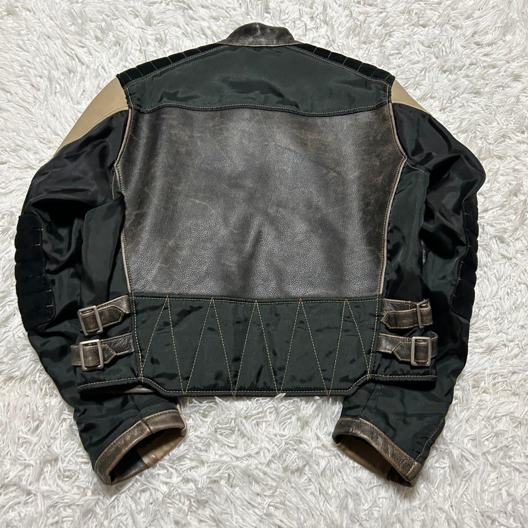 【】ハーレーダビッドソン 90s ライダースジャケット ロゴワッペン