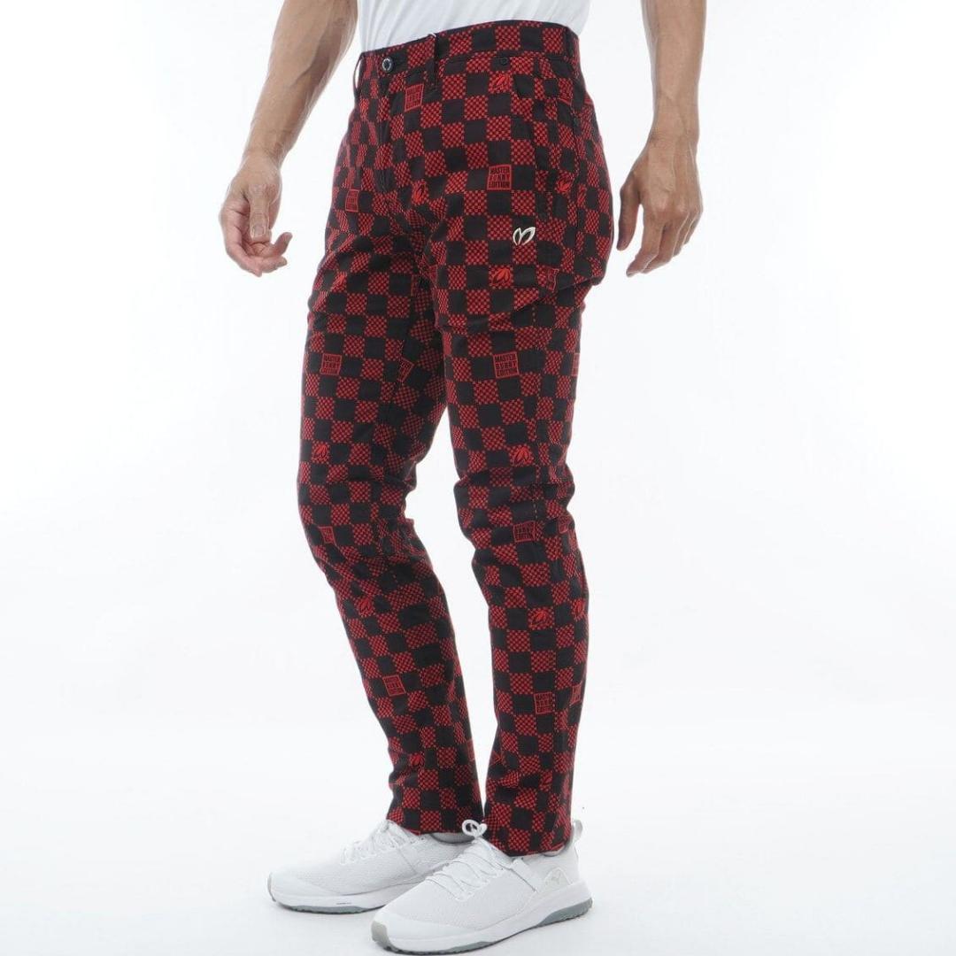 新品　マスターバニーエディション　チェッカーフラッグ　ストレッチ　ゴルフパンツ