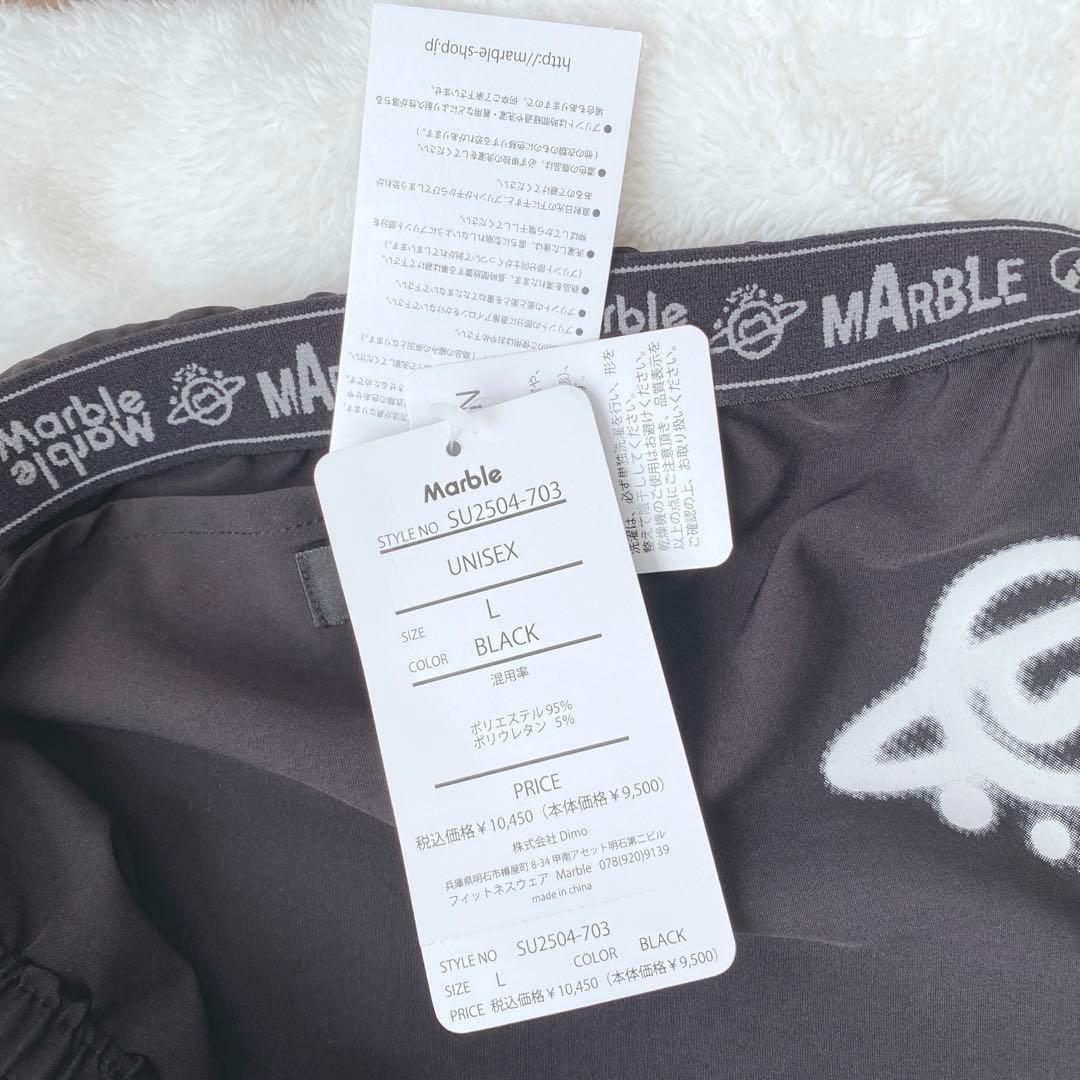 未使用タグ付 Marble フィットネスパンツ L黒 クシュパン 筋トレ催事限定