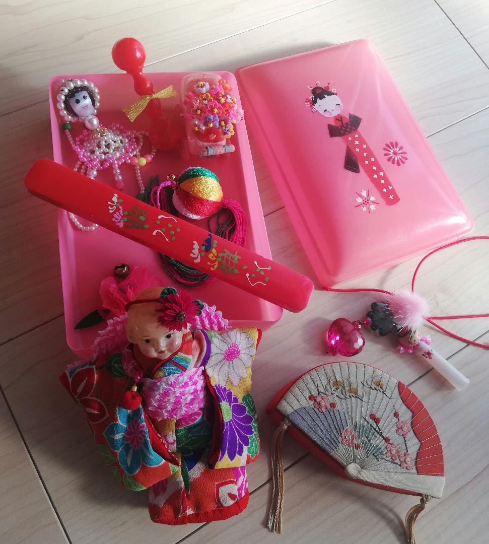 セルロイドケース　セルロイド人形　昭和レトロ玩具　古布ケース