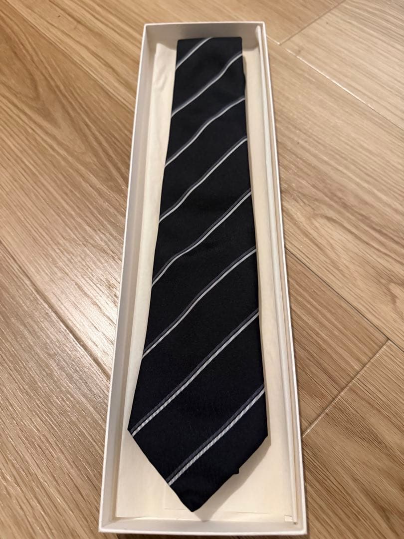 Saint Laurent 25awストライプ ワイド タイ