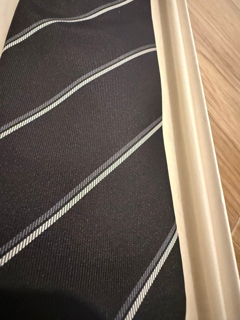 Saint Laurent 25awストライプ ワイド タイ
