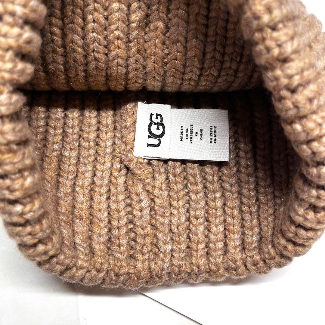 【新品未使用】UGG ニット帽 ビーニー　キャメル　02
