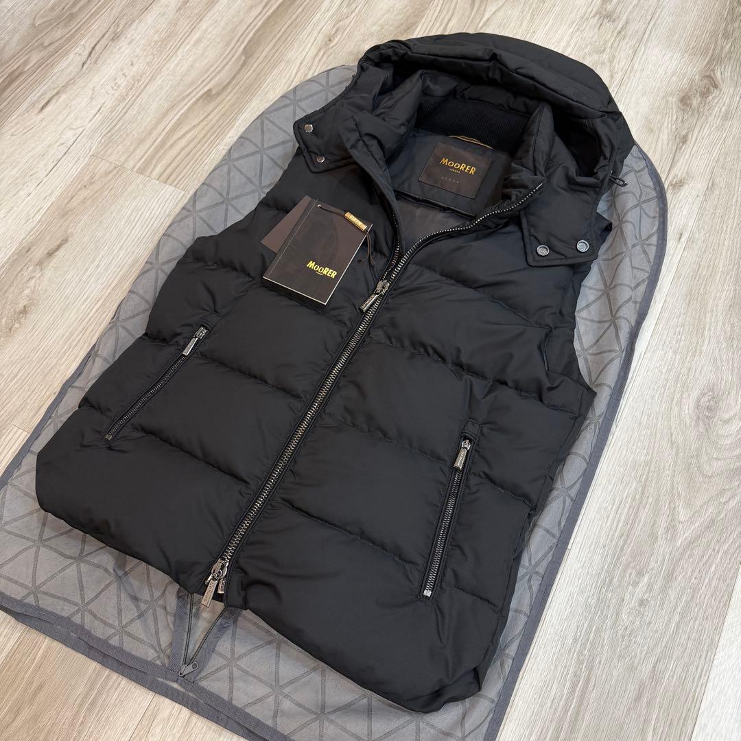 新品未使用◎MOORER FIRE-WK 高級ダウンベスト 46 M BLACK